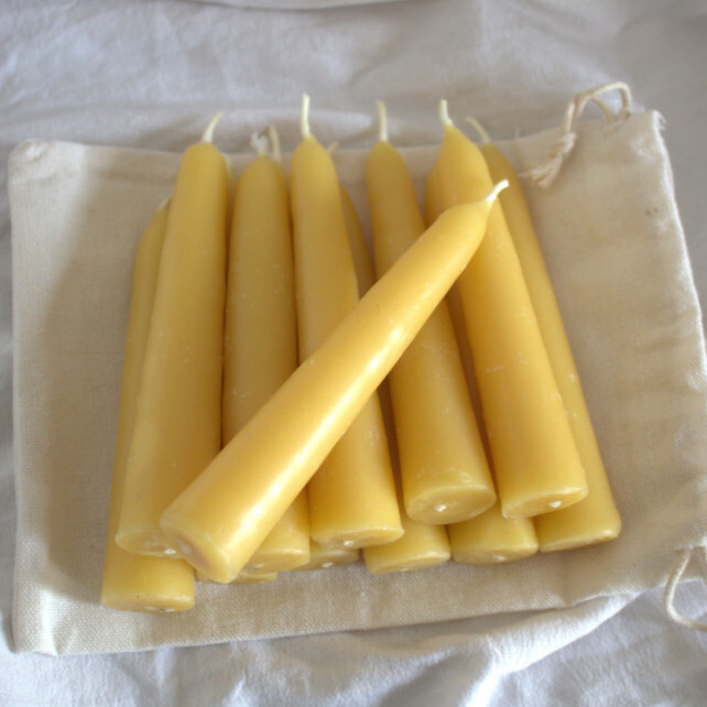 Beeswax Taper Candles - For Shabbat or Everyday Use gallery