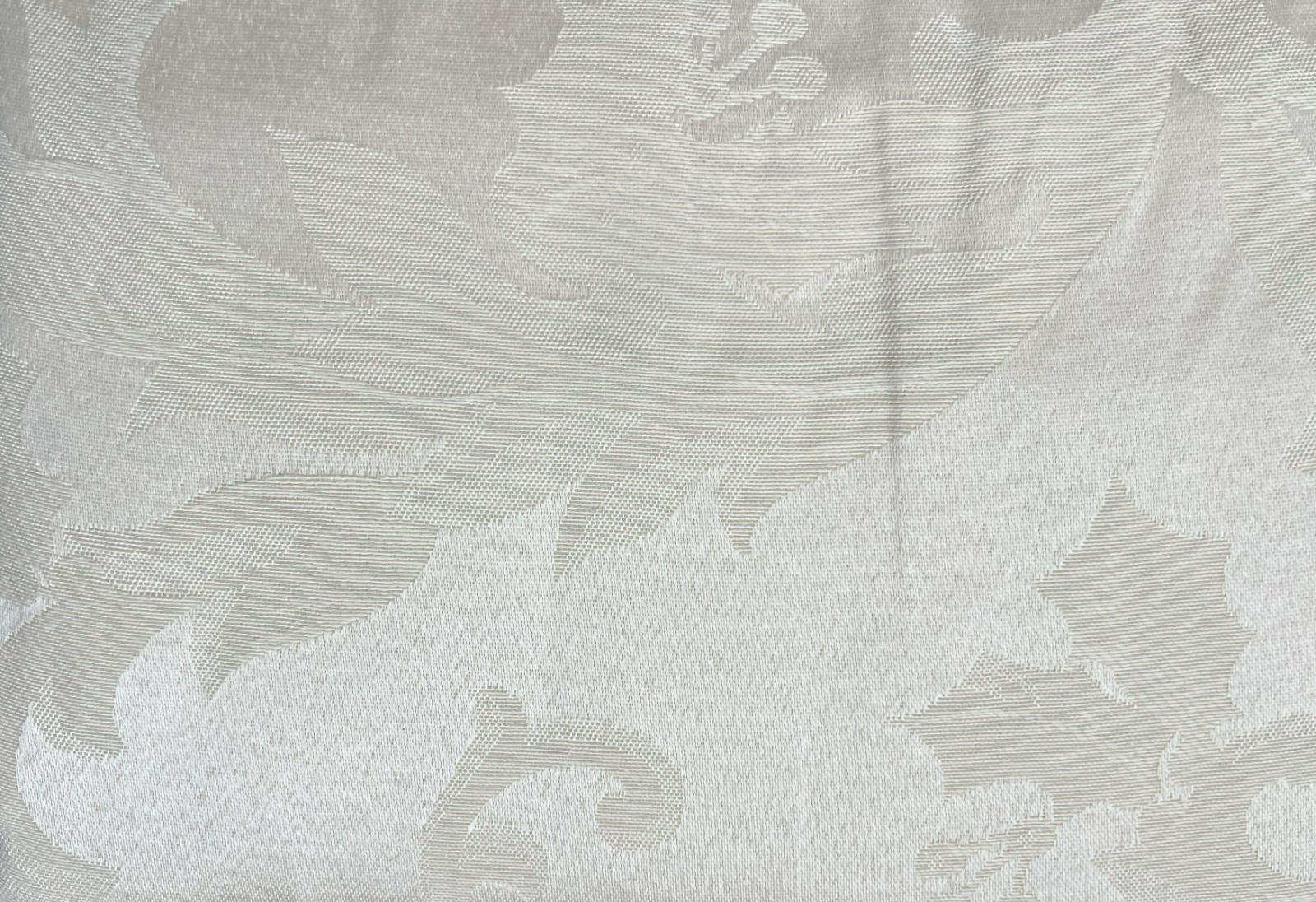 Bed Bath Beyond Dining Rm Armless Chair Cover Ivory Poinsettia Scroll Blend NEW! gallery