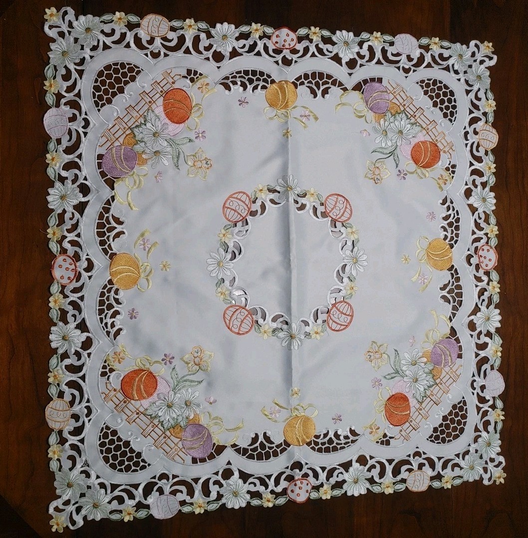 Floral Easter Square Springtime Tablecloth 33" Square gallery