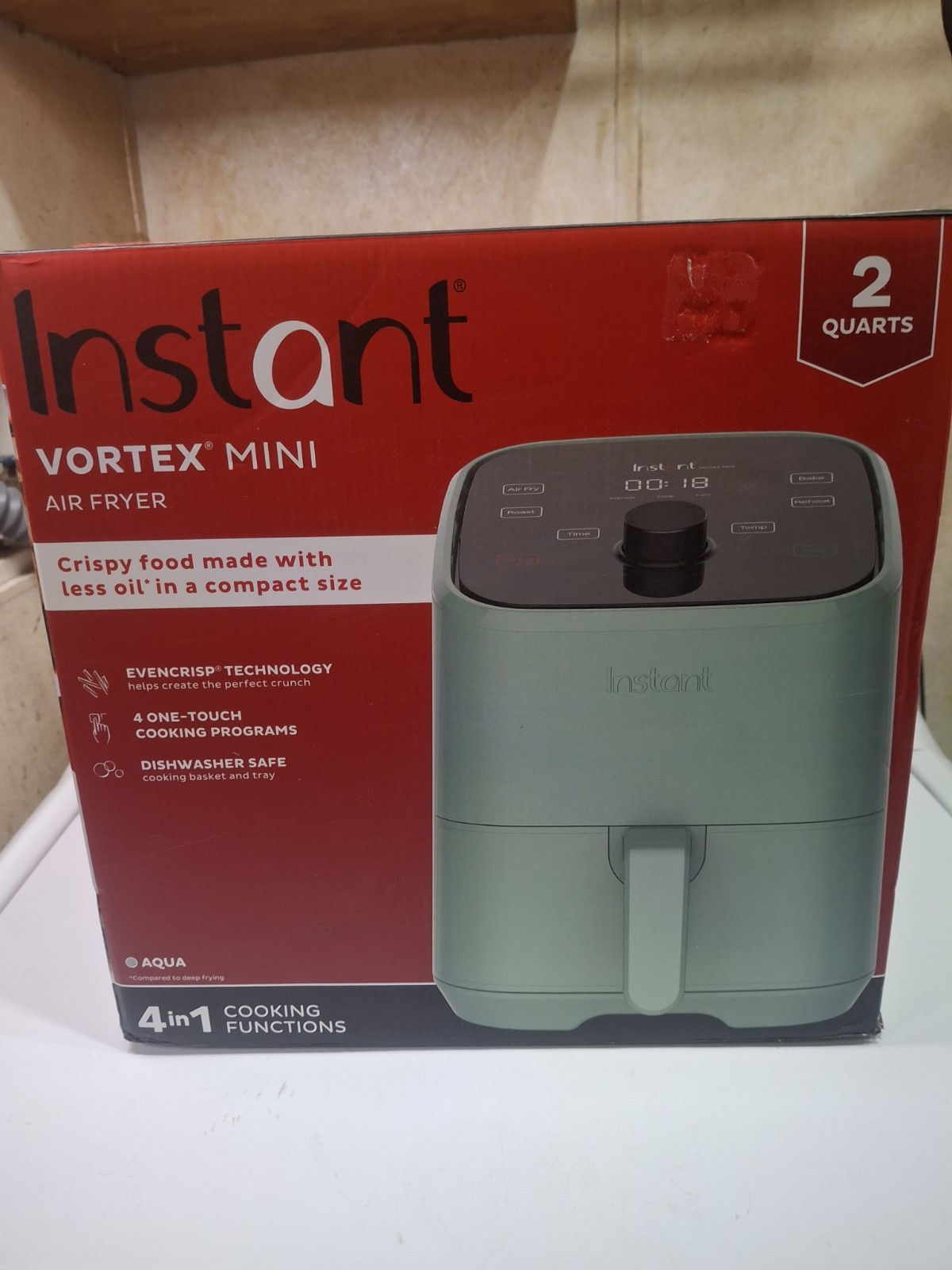 INSTANT Vortex Mini Air Fryer/Open Box/Aqua gallery
