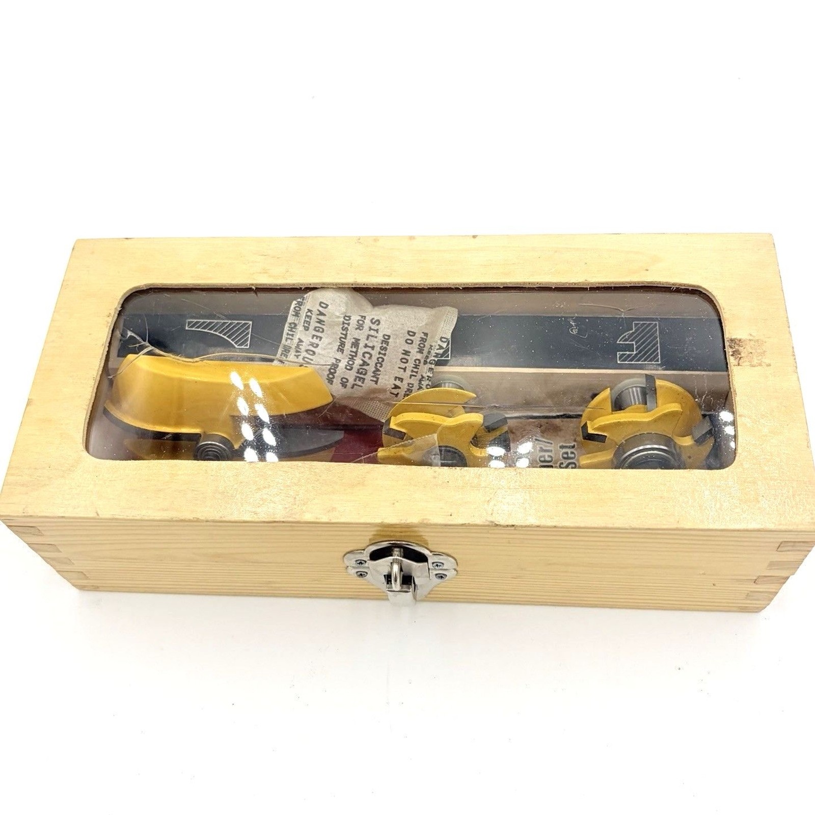Professional Woodworker 3 Pc 1/2 Shank Raised Panel Router Bit Set Wood Case gallery