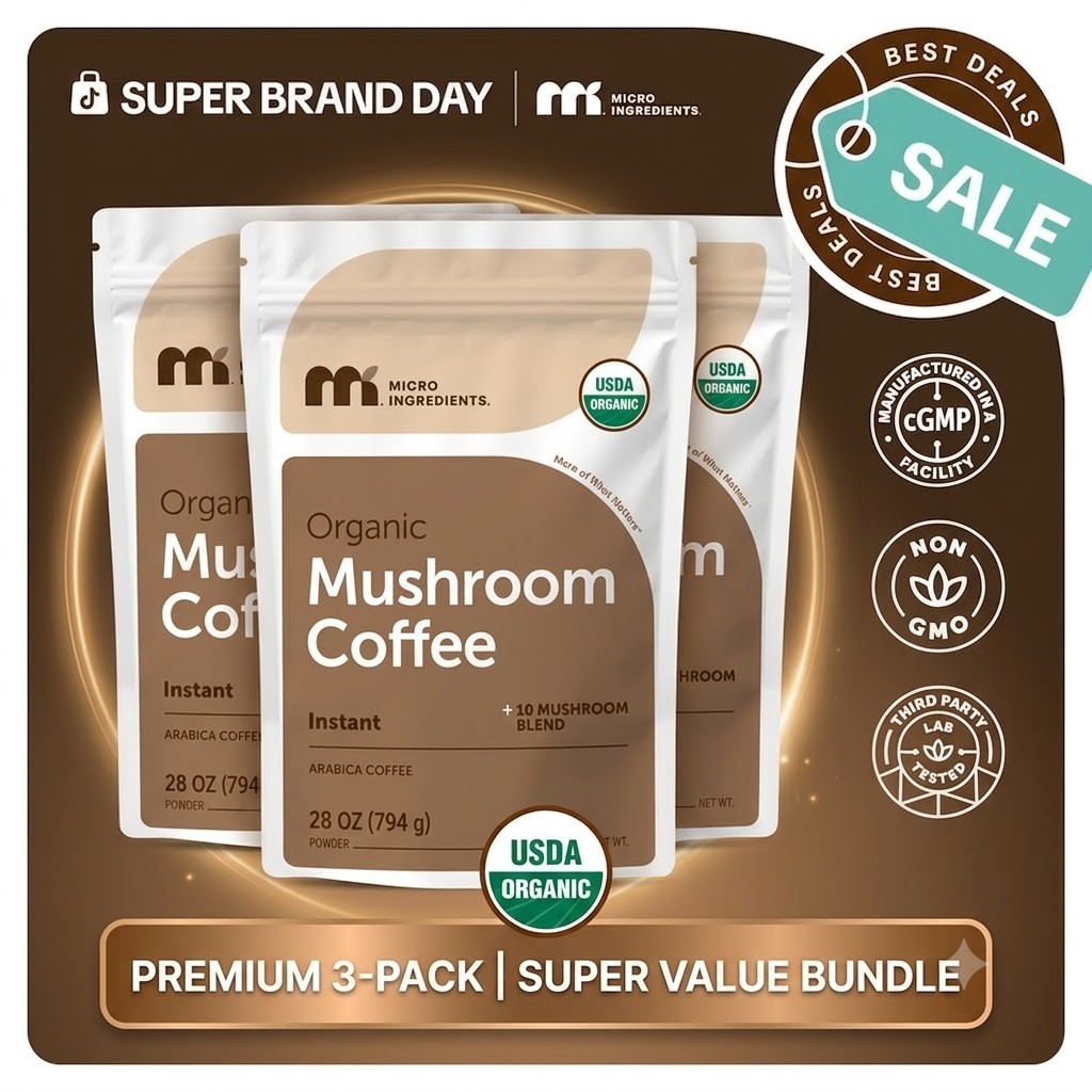 3-pack Micro Ingredients 10-in-1 Mushroom Coffee – Organic Instant Coffee Powder gallery