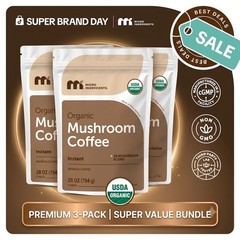 3-pack Micro Ingredients 10-in-1 Mushroom Coffee – Organic Instant Coffee Powder