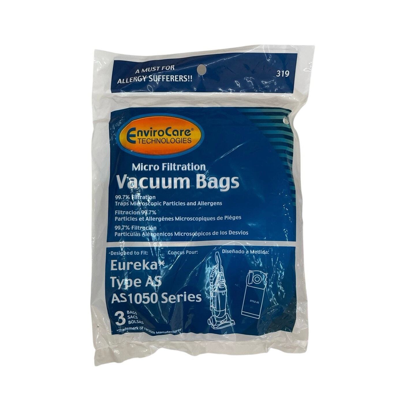 Enviro Care Eureka Type AS AS1050 Series Micro Filtration Vacuum Bags 3 Pack gallery
