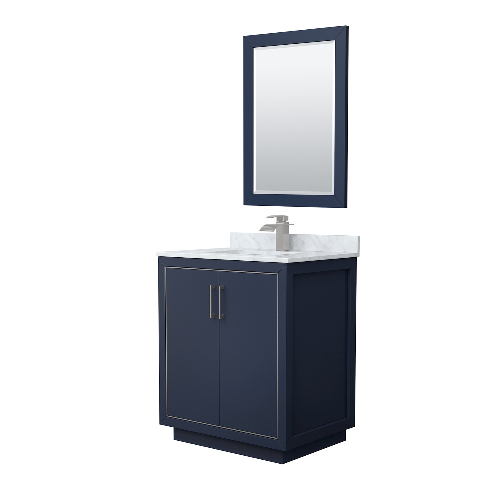 Wyndham Collection WCF1111-30S-NAT-M24 Icon 30" - Dark Blue / Brushed Nickel gallery