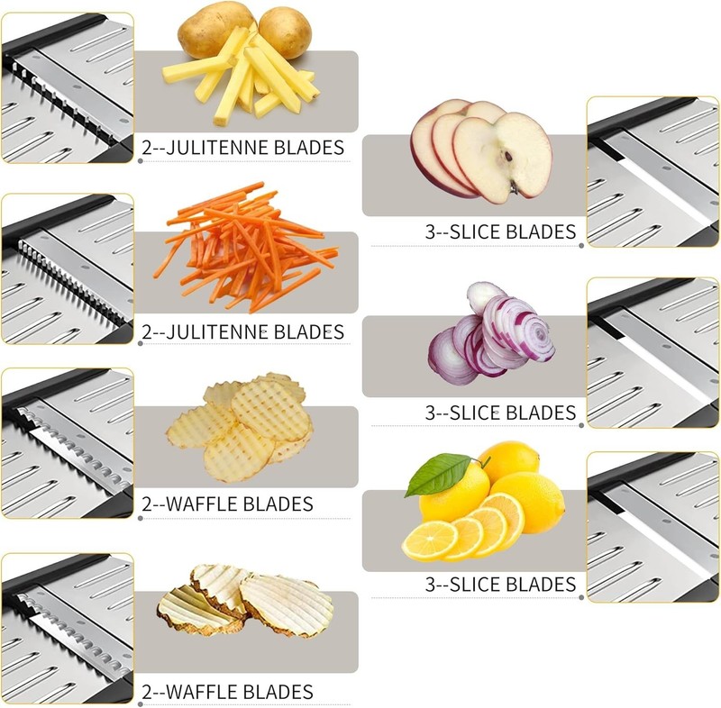 Vegetable Mandoline Slicer Adjustable Stainless Steel Food Slicer Kitchen gallery