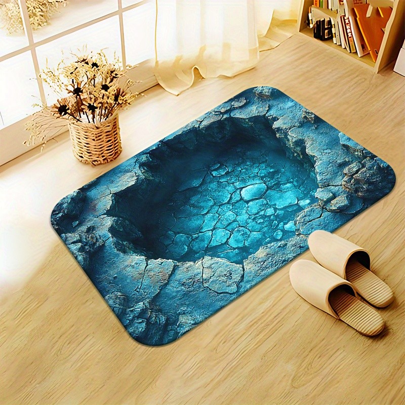 1X 3D Hole Design High-Definition Printed Doormat Non-Slip Surface for Bathroom↗ gallery