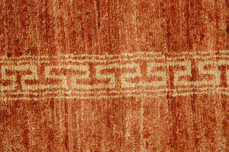 Bordered ORANGE Gabbeh Kashkoli Oriental Runner Rug Hand-knotted 2' 7" x 9' 0" gallery