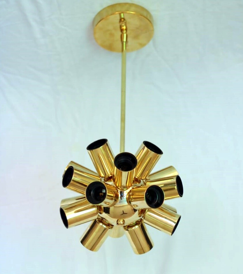 Modern Antique Brass Flush mount Eighteen Lights Brass Chandelier Christmas Gift gallery