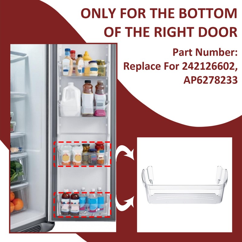 Frigidaire Lower Door Shelf Bin For FFSS2625TS0 FFSS2615TS0 242126602 gallery