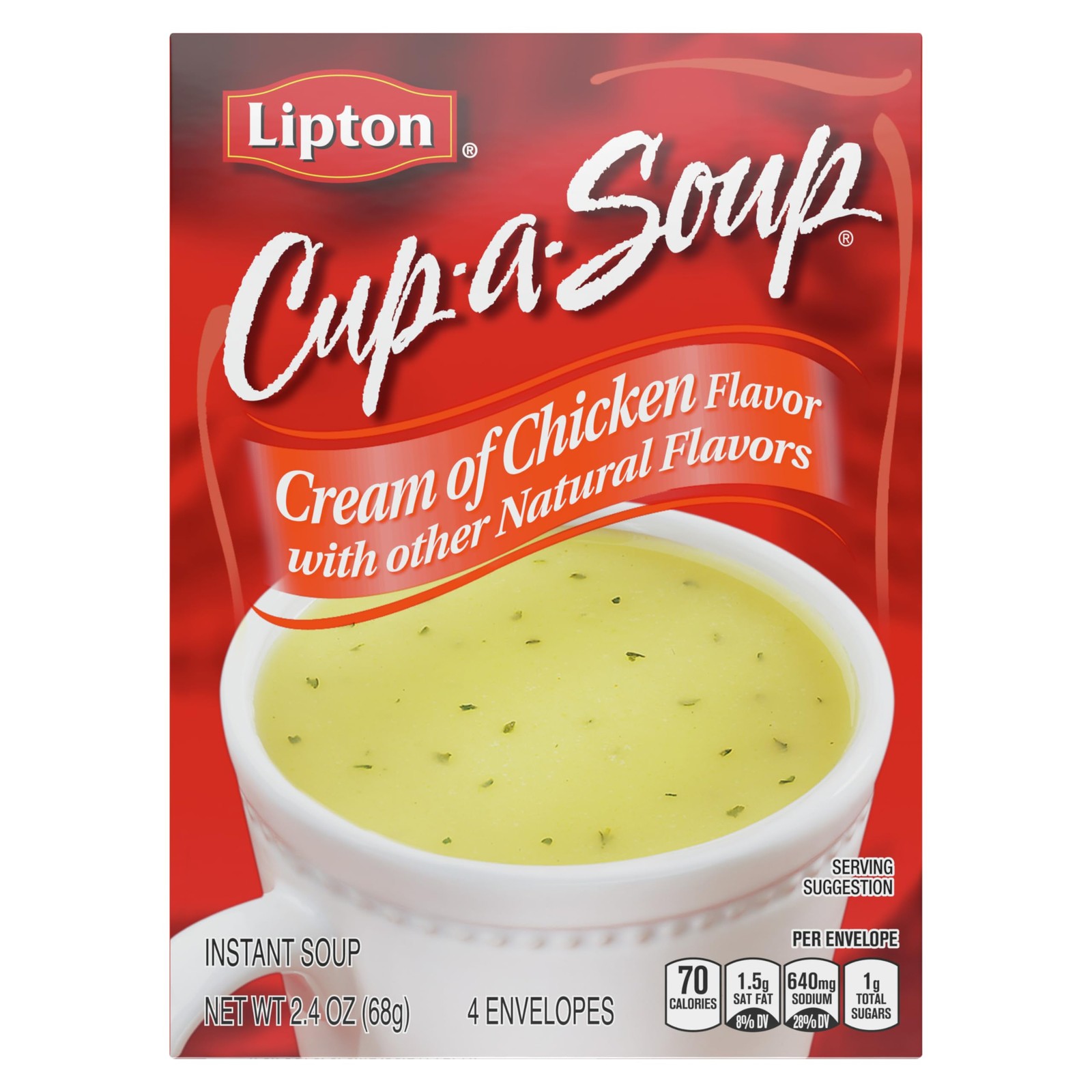 SOUP SECRETS Lipton Instant Soup Cream of Chicken 4 2.4 Ounce (Pack 4) gallery