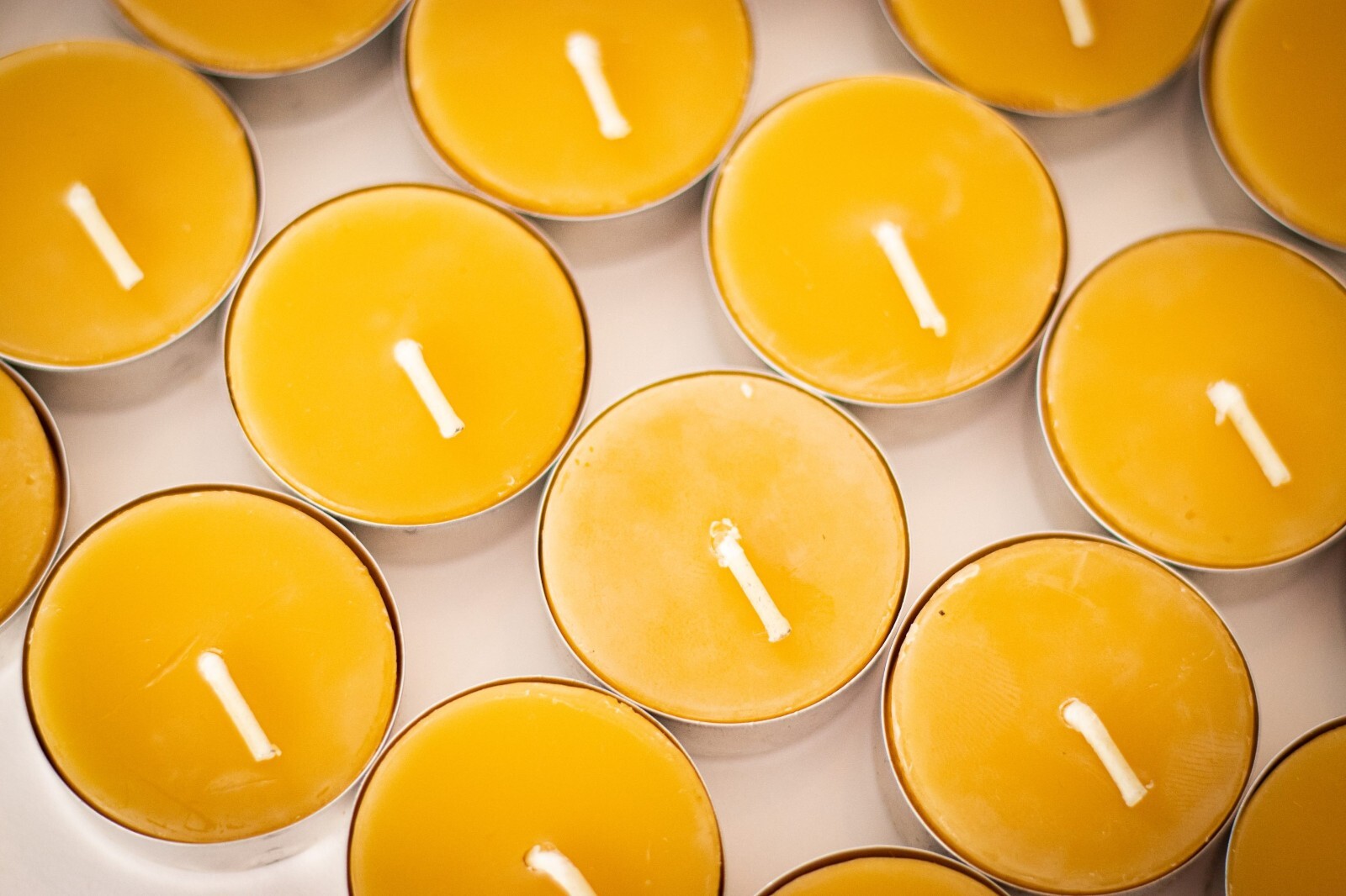 100% Pure Beeswax Tea Light Candles, 4 Hours Each, Unscented, Packs of 24 or 48 gallery