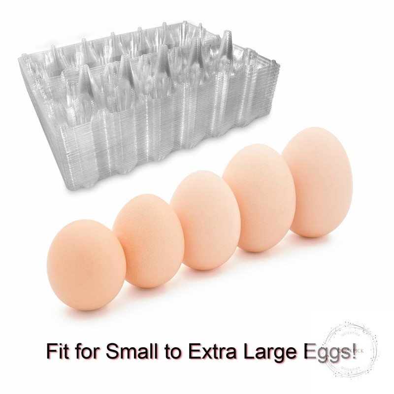 Large Plastic Egg Cartons 30 Packs with Sticker Labels for 12 Eggs, Cheap Bulk gallery