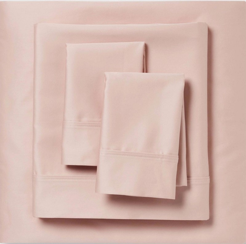 Twin/Twin XL Solid Performance 400 Thread Count Sheet Set Blush - Threshold: gallery