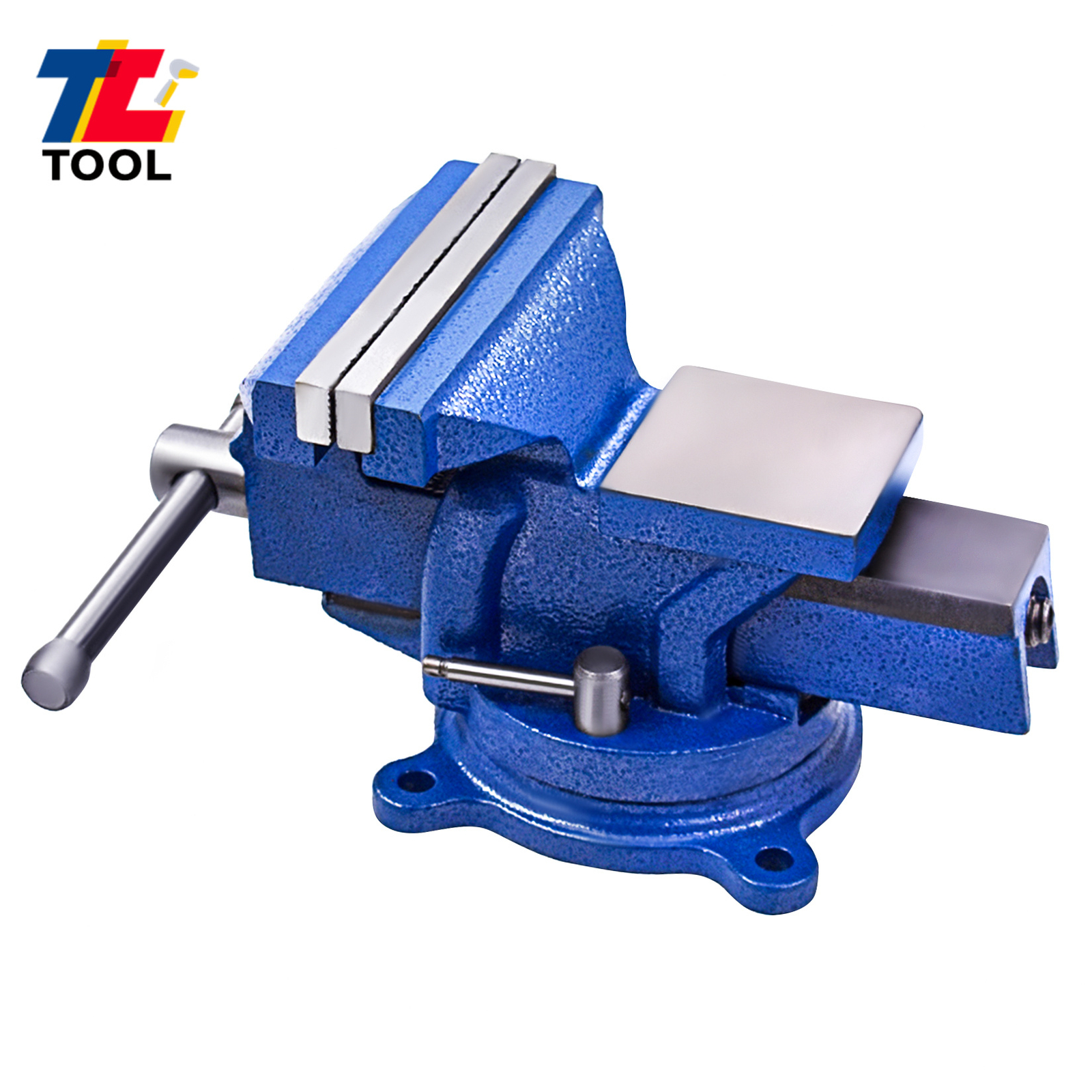 5Inch Bench Vise with Anvil Swivel Locking Base Table Top Clamp Heavy Duty Vice gallery