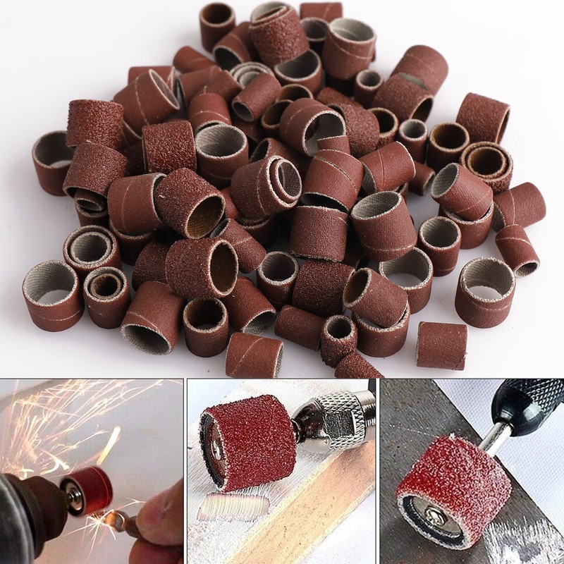 531-384Pcs Sanding Drum Kit Sander Sleeves With Mandrels for Dremel Rotary Tool gallery