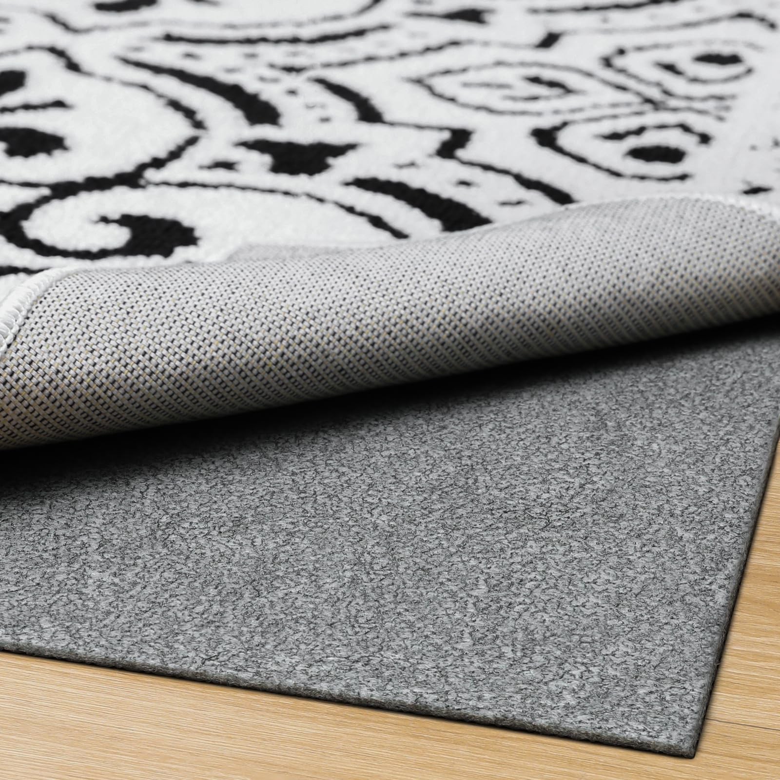 Non Slip Rug Pad, 2' x 3', 1/8" Thick Felt and Rubber Protective Padding - Lo... gallery
