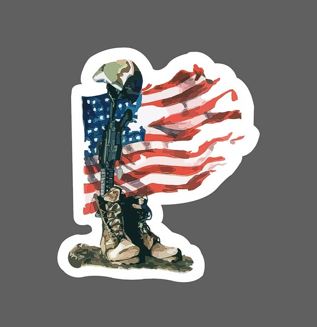 Soldiers Cross Sticker Hero Waterproof - Buy Any 4 For $1.75 Each Storewide! gallery