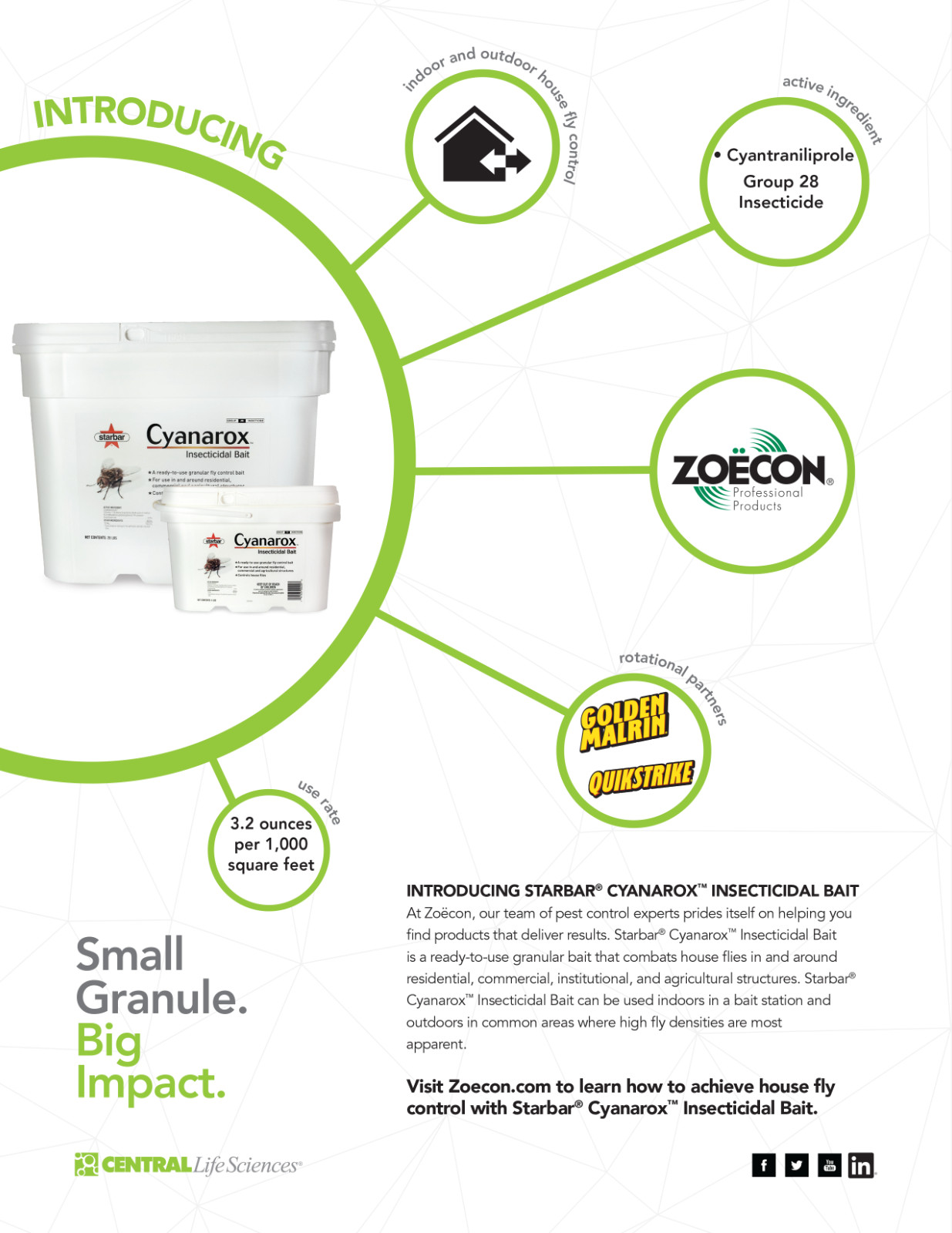 Cyanarox Incecticidal Bait Indoor/Outdoor Control 4lbs by Zoecon gallery