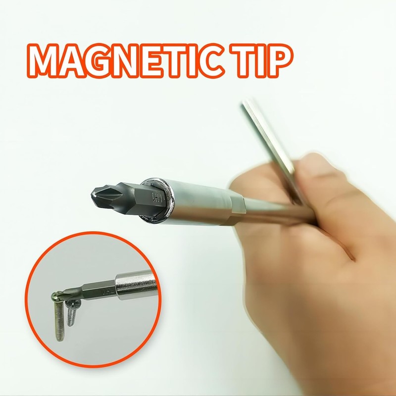T-Handle Wrench & JIS Screwdriver Set - Includes 6 Silver White, Gray gallery