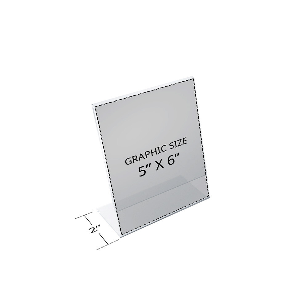 Azar Displays Angled L-Shaped Frame 5"x 6''High, 10-Pack gallery