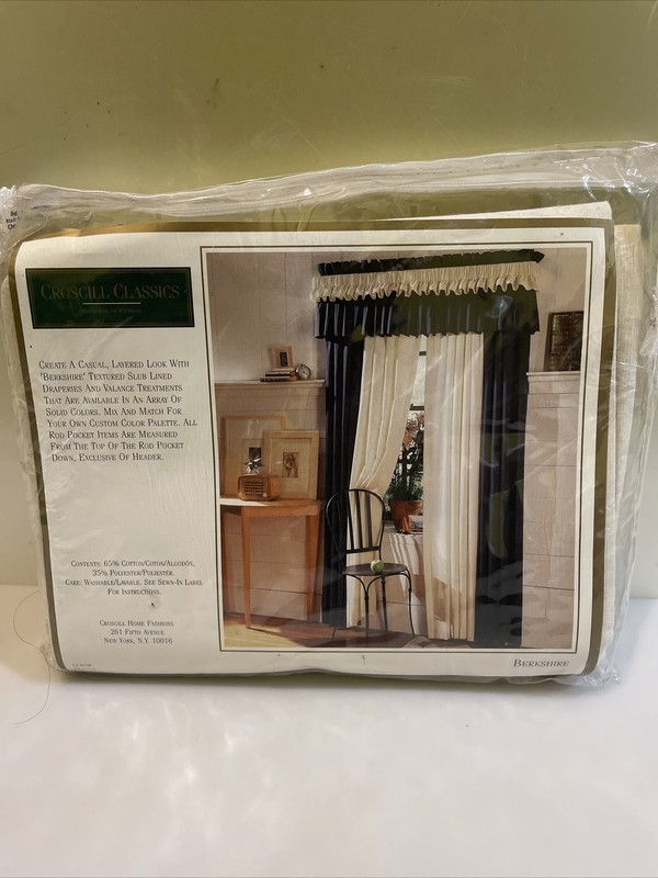 Croscill Classics Rutherford Blouson Valance 94in W x 15in Khaki..New gallery