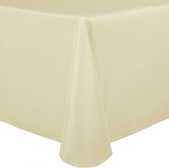 Oval Tablecloth 72 x 120in Polyester Linen Table Cloth – Seamless Design,