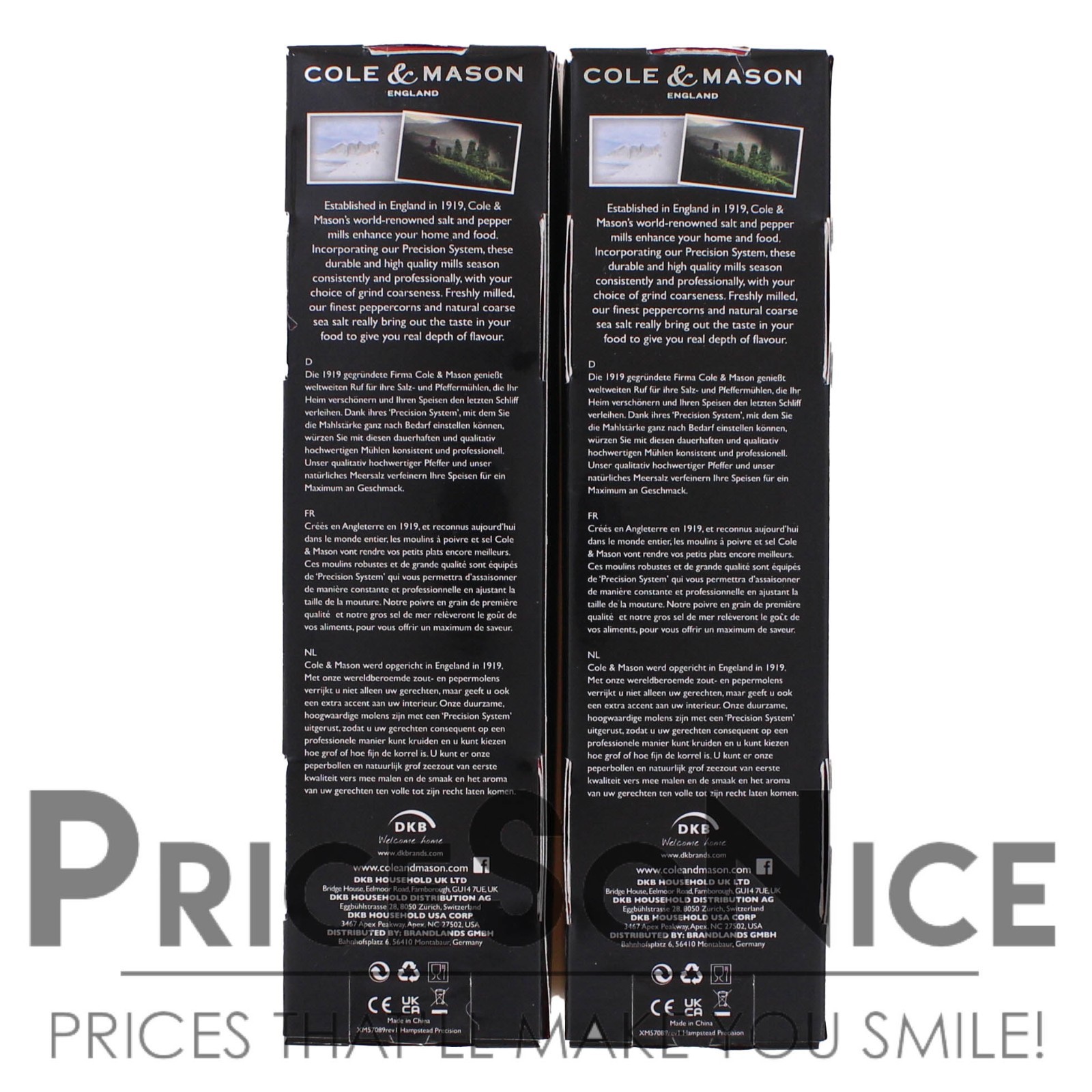 Cole & Mason Hampstead Electric Salt & Pepper Mills w/ Light + FREE Thermometer gallery