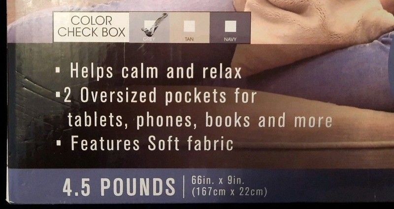 Wellbeing® Weighted 4.5 lb. Reader Wrap in Gray 66" x 9" ~ NEW gallery