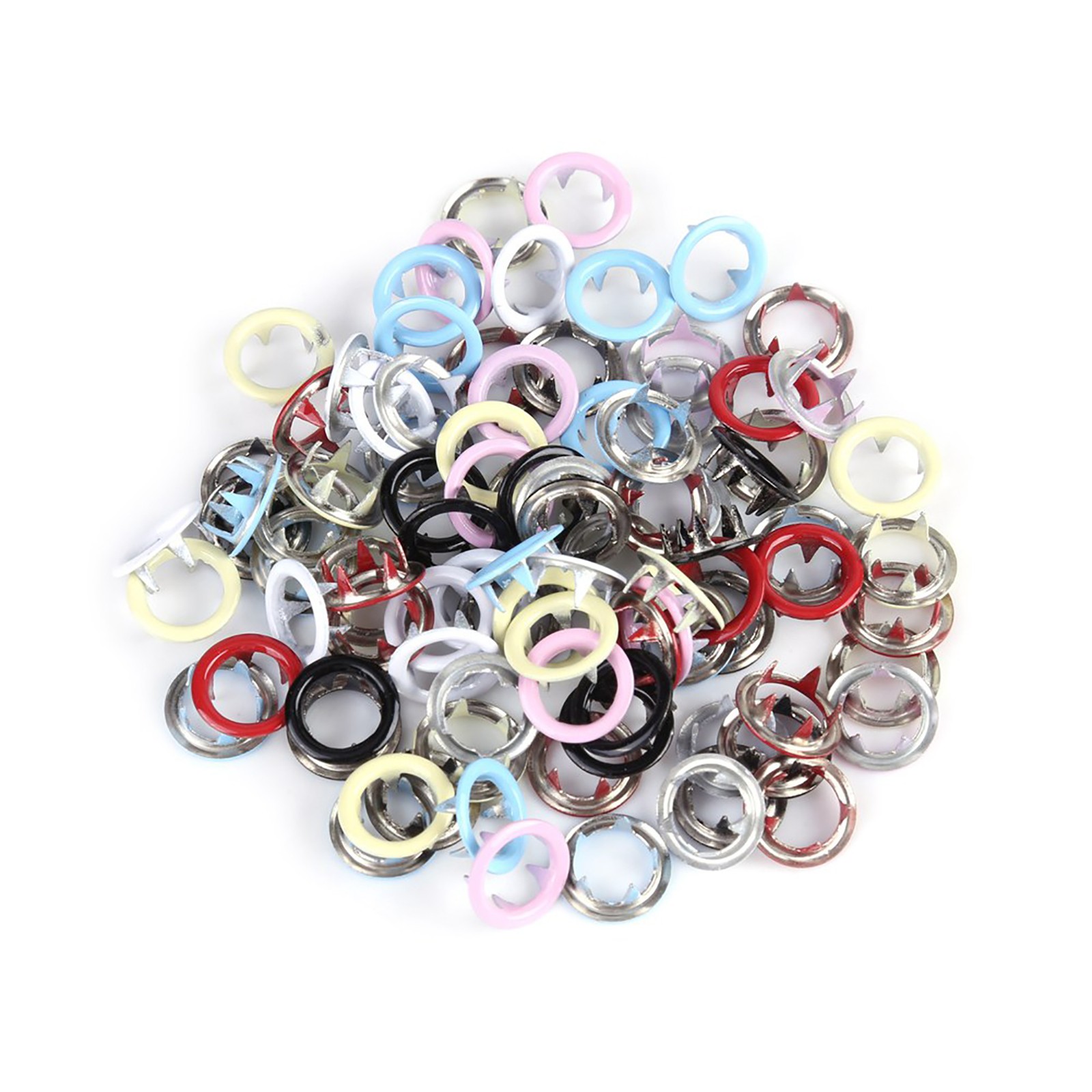 120 Sets Mix Colors Metal Prong Snap Buttons Fasteners Press Studs Plier New gallery