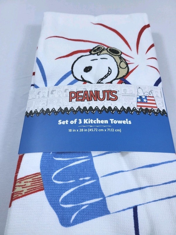 Peanuts New 2026 Snoopy Summer Theme Kitchen Towel Set Of 3, 18 x 28in gallery