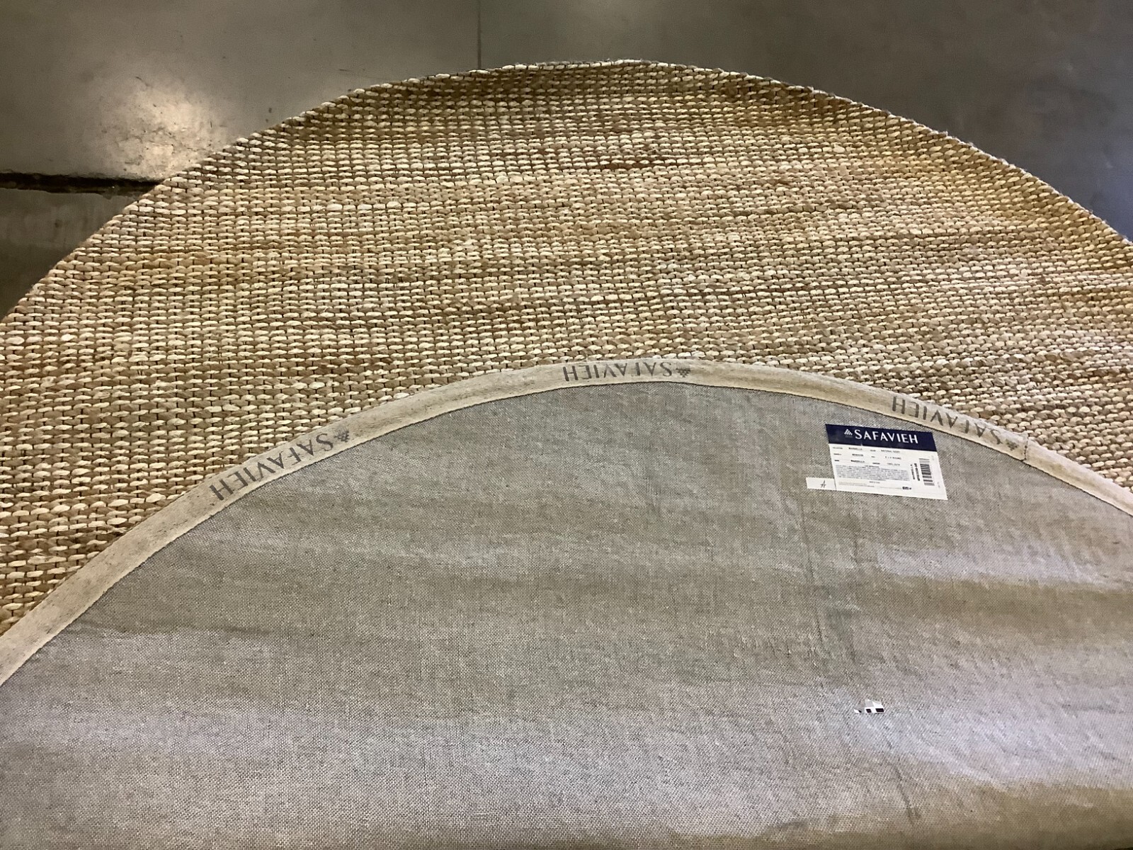 NATURAL / IVORY 8' X 8' Round Back Stain Rug Reduced Price 1172674038 MRB303B-8R gallery