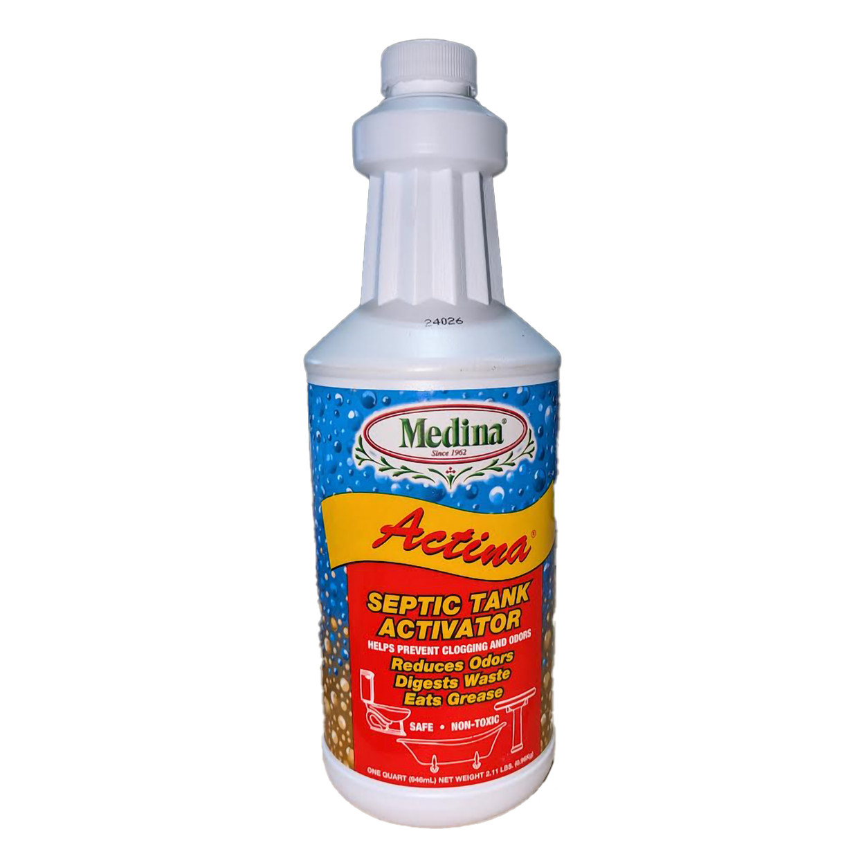 Actina Septic Tank Activator Reduces Odors Digests Waste 32 fl oz by Medina gallery