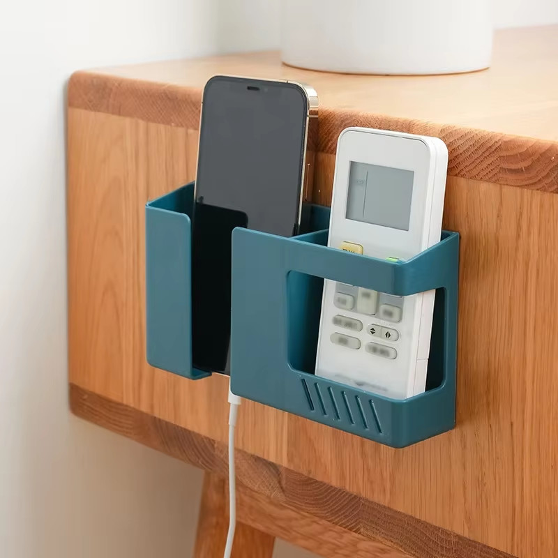 1PC Wall-Mounted Non-Punching Remote Control Storage Box Rack TV Air Conditionin gallery