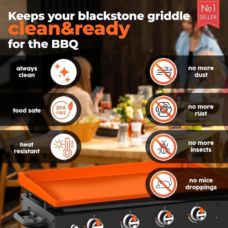 Upgraded Extra-Thick Silicone Griddle Mat for Blackstone Grill Full-Wrap gallery
