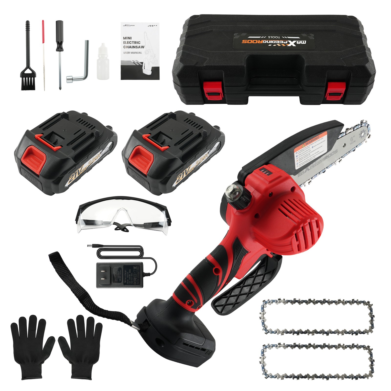 Cordless for Mini Chainsaw 21V Portable Battery 3 Chains Wood Cutting Garden gallery
