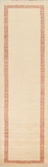 Bordered Gabbeh Modern Oriental Runner Rug Handmade Wool Carpet 2′ 7″ x 10′ 6″