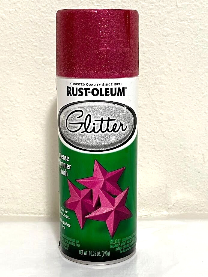 Rust-Oleum ~ Glitter Bright Pink Spray Paint 10.25 oz ~ Intense Shimmer 276287 gallery