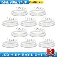 1-20Pack LED UFO High Bay Light 150W 200W 240W Dimmable Warehouse Shop Lamps DLC gallery