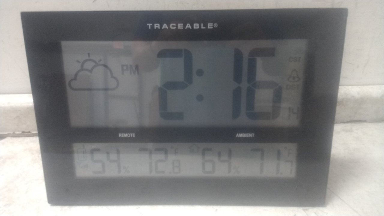 Traceable 1087 16-1/2 In Overall W 6 Digit Battery Powered Digital Clock (BW) gallery