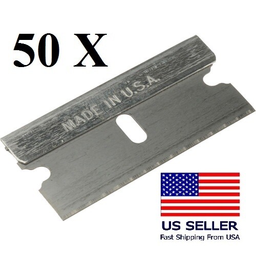 50 pc Razor Blades Single Edge Extra Sharp Super Strong. Made in USA!! gallery
