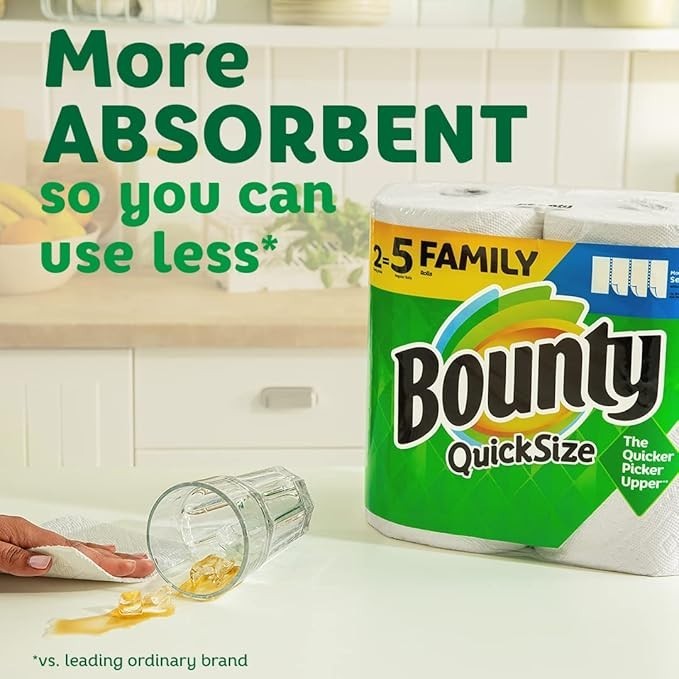 Bounty Quick-Size Paper Towels - 16 Family Rolls, 40 Regular Rolls gallery