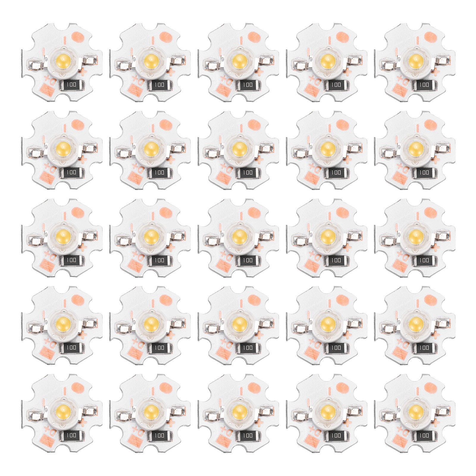25 Pcs COB LED Chip 1W 5V LED Lamp Beads Chip Bulb 200lm 3000-3200K Warm White gallery