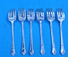 6-Oneida Damask Rose Cube SALAD FORKS 6 7/8" gallery