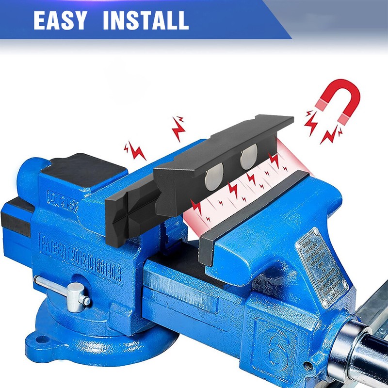 2PCS 4"100mm Universal Vise Soft Jaws Vice Jaw Magnetic Reversible Pads gallery