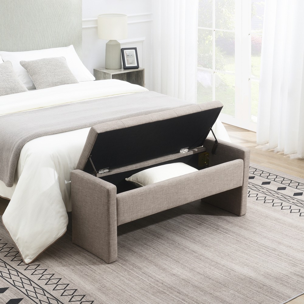 Storage Bed Bench with Storage Space and Arms gallery