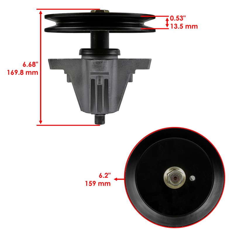 46" Deck Spindle for Troy-Bilt Super Bronco XP / TB2246 / 918-06977A 618-06977A gallery