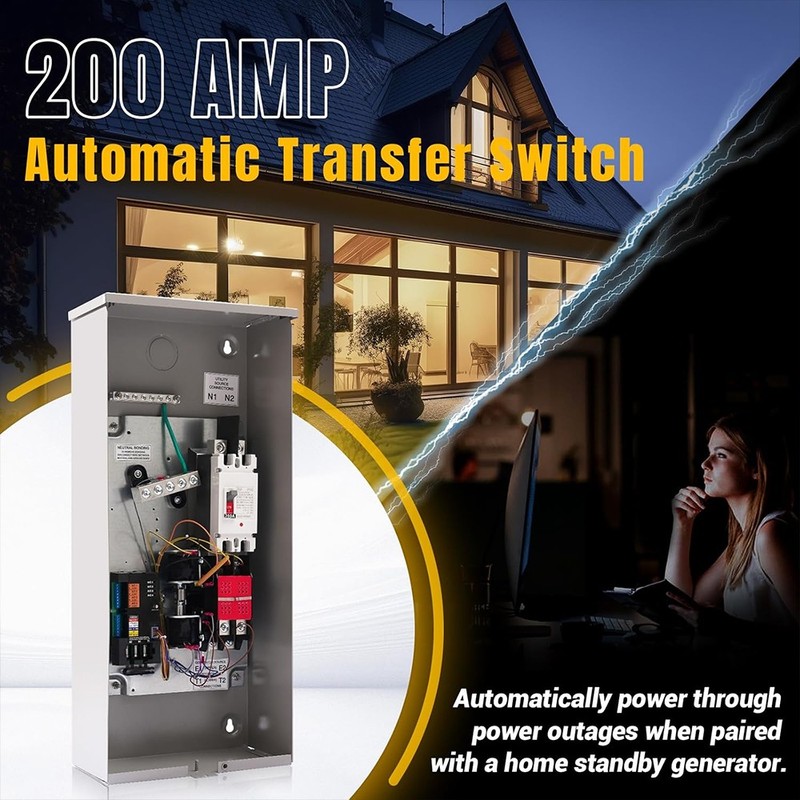200A 200 Amp Automatic Transfer Switch w/ Power Management For Generac RXSW200A3 gallery