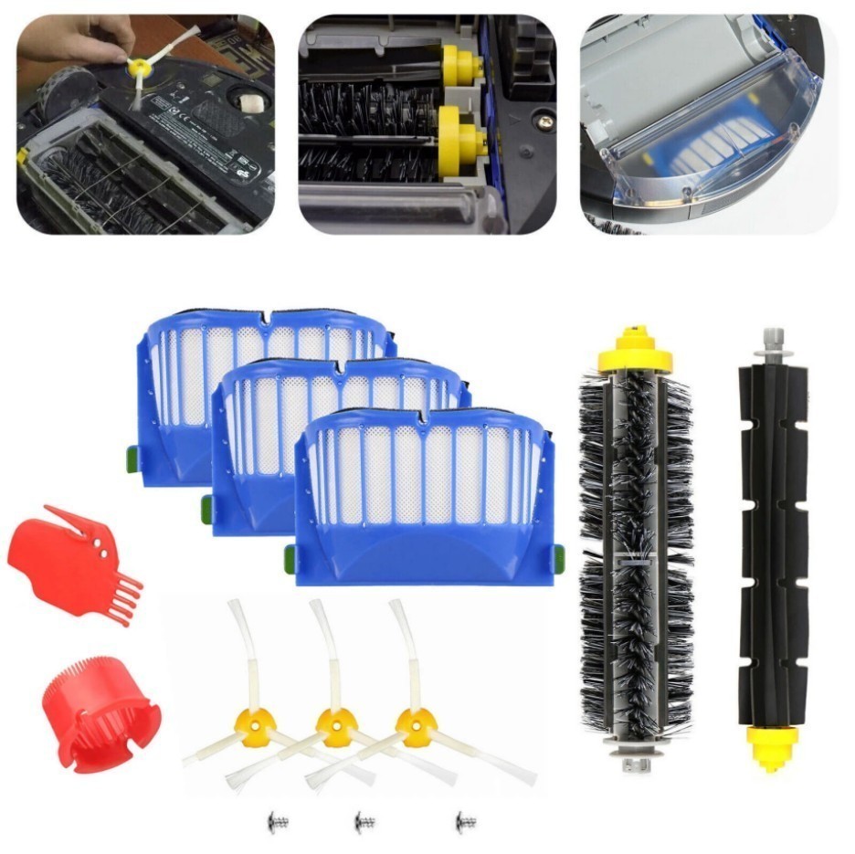 Replacement Parts Kit For iRobot Roomba 600 Series Vacuum Filter Brush Cleaner%= gallery