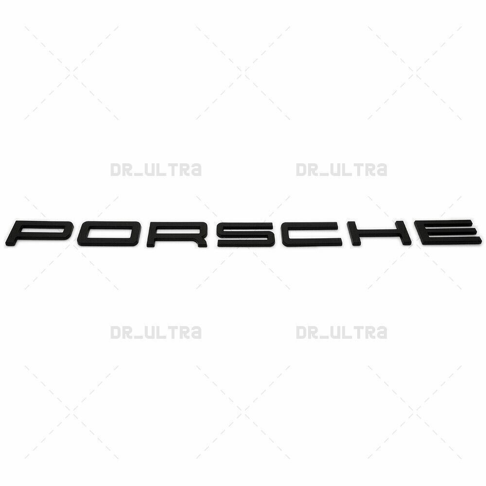 New Matte Black Porsche Letters Rear Badge Emblem Look Deck lid 991-559-235-91 gallery